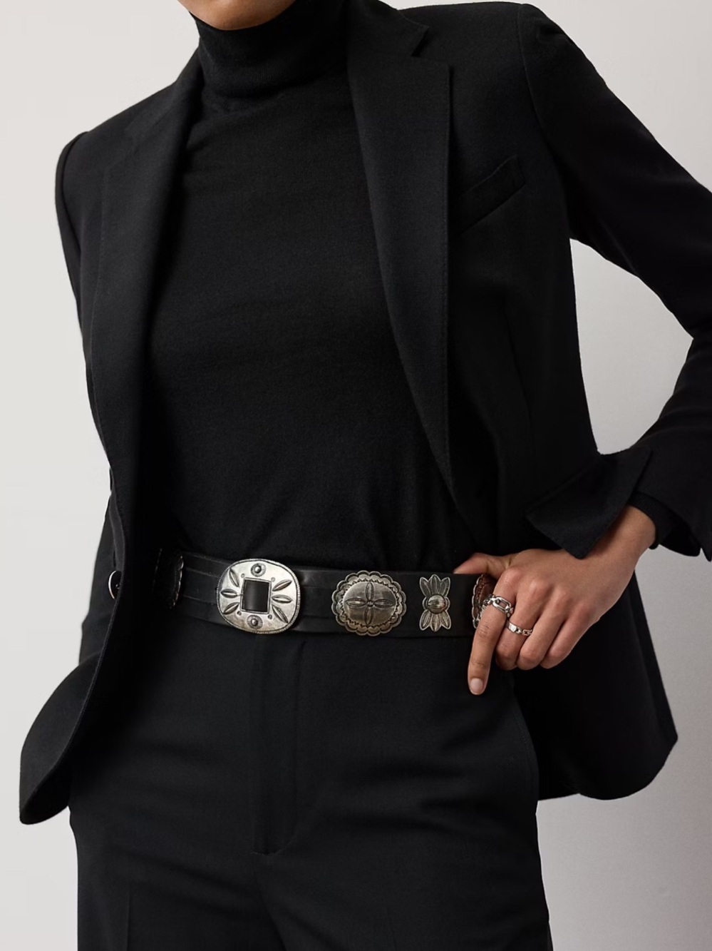Ralph Lauren Collection Black Leather Western Concho Belt size Small - Picture 15 of 16